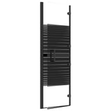 Pannello Doccia Pieghevole in ESG 80x140 cm Nero