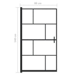 Pannello per Box Doccia in ESG 80x140 cm Nero