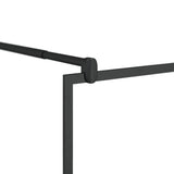Parete Doccia Walk-in in Vetro Trasparente ESG Nera 115x195 cm