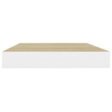 Scaffali a Parete 4 pz Rovere e Bianco 40x23,5x3,8 cm in MDF