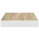 Scaffali a Parete 4 pz Rovere e Bianco 40x23,5x3,8 cm in MDF
