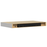 Scaffali a Parete 4 pz Rovere e Bianco 40x23,5x3,8 cm in MDF