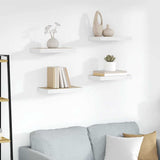 Scaffali a Parete 4 pz Rovere e Bianco 40x23,5x3,8 cm in MDF
