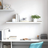 Scaffale a Parete Rovere e Bianco 120x23,5x3,8 cm in MDF