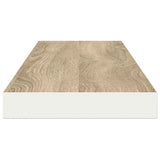 Scaffale a Parete Rovere e Bianco 120x23,5x3,8 cm in MDF