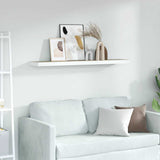 Scaffale a Parete Rovere e Bianco 120x23,5x3,8 cm in MDF