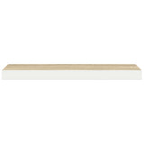 Scaffali a Parete 4 pz Rovere e Bianco 120x23,5x3,8 cm in MDF