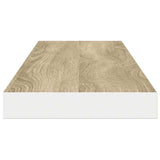 Scaffali a Parete 4 pz Rovere e Bianco 120x23,5x3,8 cm in MDF