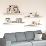 Scaffali a Parete 4 pz Rovere e Bianco 120x23,5x3,8 cm in MDF