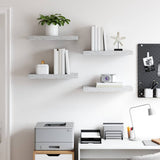 Scaffali a Parete 4 pz Grigio Cemento 50x23x3,8 cm in MDF