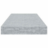 Scaffali a Parete 4 pz Grigio Cemento 50x23x3,8 cm in MDF