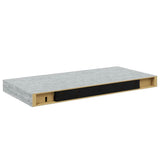 Scaffali a Parete 4 pz Grigio Cemento 50x23x3,8 cm in MDF
