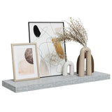 Scaffale a Parete Grigio Cemento 80x23,5x3,8 cm in MDF