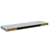 Scaffale a Parete Grigio Cemento 80x23,5x3,8 cm in MDF