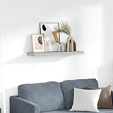 Scaffale a Parete Grigio Cemento 80x23,5x3,8 cm in MDF