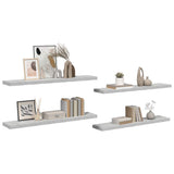 Scaffali a Parete 4 pz Grigio Cemento 120x23,5x3,8 cm in MDF