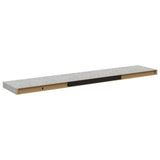 Scaffali a Parete 4 pz Grigio Cemento 120x23,5x3,8 cm in MDF