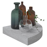 Mensole Angolari 2pz Grigio Cemento 25x25x3,8 cm in MDF
