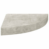 Mensole Angolari 2pz Grigio Cemento 25x25x3,8 cm in MDF