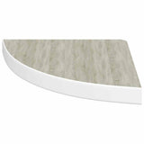 Mensole Angolari 2pz Rovere e Bianco 35x35x3,8 cm in MDF