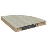 Mensole Angolari 2pz Rovere e Bianco 35x35x3,8 cm in MDF
