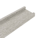 Mensole da Parete 2 pz Grigio Cemento 60x9x3 cm