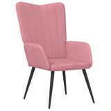 Sedia Relax Rosa in Velluto