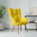 Sedia Relax Giallo Senape in Velluto