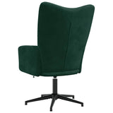 Sedia Relax Verde Scuro in Velluto