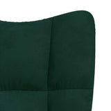 Sedia Relax Verde Scuro in Velluto