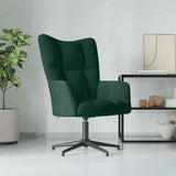 Sedia Relax Verde Scuro in Velluto