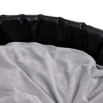 Lettino per Cani Nero e Grigio 99x89x21 cm Peluche e Similpelle