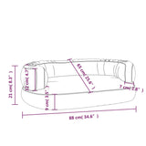 Letto Cani Ergonomico Gommapiuma Blu Scuro 88x65 cm Similpelle