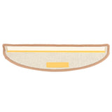 Tappetini per scale 15 pz 56x17x3 cm Marrone chiaro Semicircolari