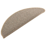 Tappetini per scale 15 pz 65x21x4 cm Marrone Semicircolari Grandi