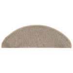 Tappetini per scale 15 pz 65x21x4 cm Marrone Semicircolari Grandi