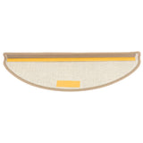 Tappetini per scale 15 pz 65x21x4 cm Marrone Semicircolari Grandi