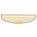 Tappetini per scale 15 pz 65x21x4 cm Marrone chiaro Semicircolari Grandi