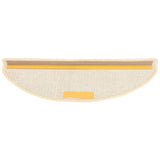 Tappetini per scale 15 pz 65x21x4 cm Bianco e Marrone Semicircolari Grandi