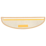 Tappetini per scale 15 pz 65x21x4 cm Crema Semicircolari Grandi