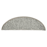 Tappetini per Scale 15 pz Grigio Chiaro 56x17x3 cm