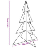Albero di Natale a Cono 160 LED per Interni Esterni 78x120 cm
