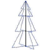 Albero di Natale a Cono 160 LED per Interni Esterni 78x120 cm