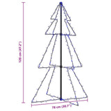 Albero di Natale a Cono 160 LED per Interni Esterni 78x120 cm