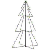 Albero di Natale a Cono 160 LED per Interni Esterni 78x120 cm