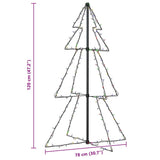 Albero di Natale a Cono 160 LED per Interni Esterni 78x120 cm