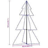 Albero di Natale a Cono 200 LED per Interni Esterni 98x150 cm