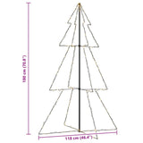 Albero di Natale a Cono 240 LED per Interni Esterni 118x180 cm
