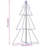 Albero di Natale a Cono 240 LED per Interni Esterni 118x180 cm