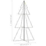 Albero di Natale a Cono 300 LED per Interni Esterni 120x220 cm